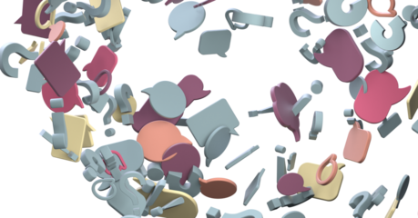 flying email icon and web flying