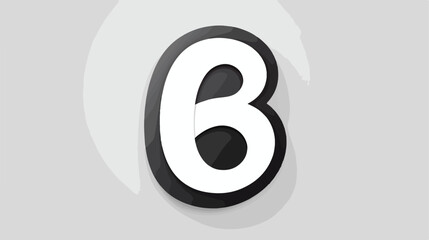 Abstract black and white number eight logo template