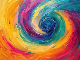 Swirling colors in a dynamic abstract pattern, ideal for bold, artistic backgrounds Captures the essence of creativity