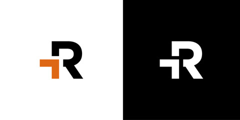 Initial Letter R Growth Swoosh Arrow Logo Design Vector