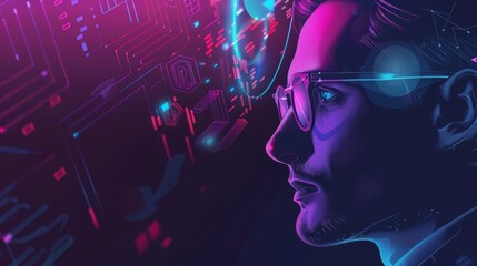 Banner for business showing a venture capital expert