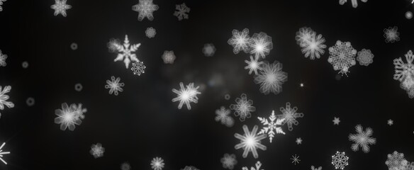 Snowflakes - golden openwork shiny snowflakes, star, 3D rendering.