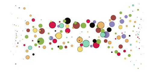 Confetti, paper triangle on the floor, fancy, colorful, celebration party