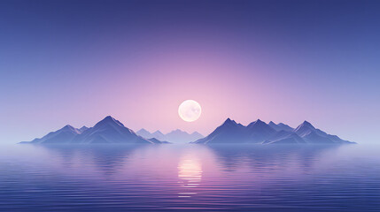 Fototapeta premium purple mountains landscape abstract graphic poster web page PPT background