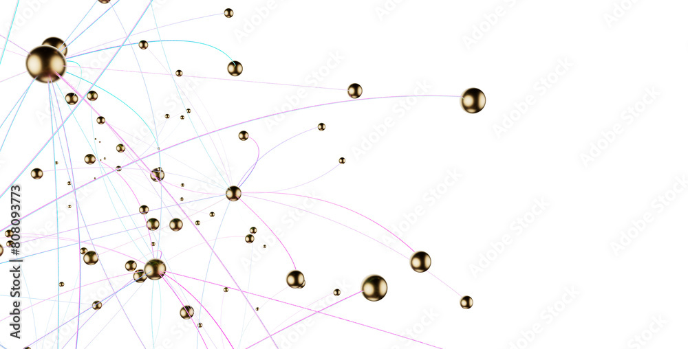 Poster abstract 3d render, network concept, background