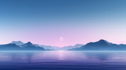 purple mountains landscape abstract graphic poster web page PPT background