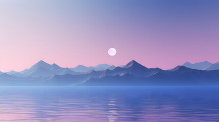 Fototapeta premium purple mountains landscape abstract graphic poster web page PPT background
