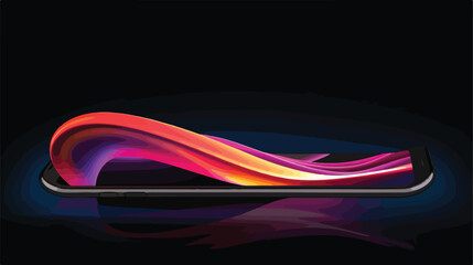 Advertising banner of flexible phone with bending s