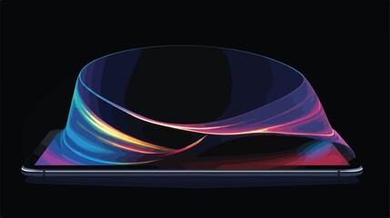 Advertising banner of flexible phone with bending s
