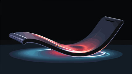 Advertising banner of flexible phone with bending s