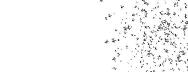 A Shower of Celestial Beauty: 3D Gold Stars Rain Illustration Bedazzles