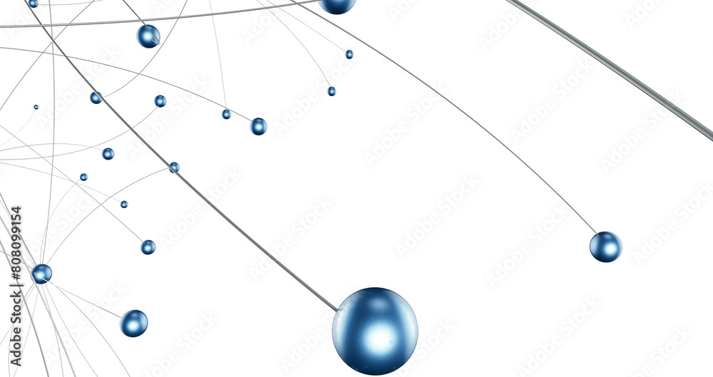 Poster Falling cyber particles. Big data stream. 3d