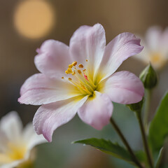 Fototapeta premium a close up of a flower with a blurry background