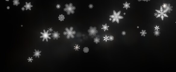 Snowflakes - The winter background, falling snowflakes