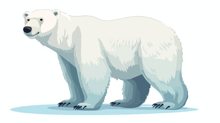 Arctic polar white bear the winter symbol and eleme