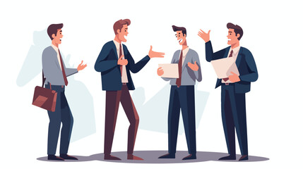 Arguing businessmen vector illustration with confli