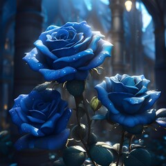 blue rose in the garden