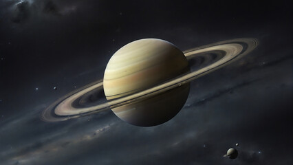 Saturn in space 
