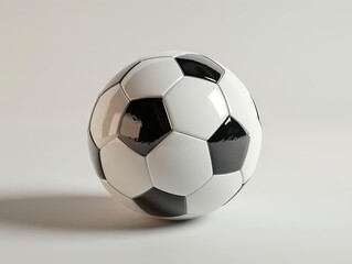 A soccer ball on a white background. - obrazy, fototapety, plakaty