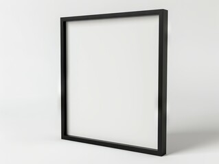 Black frame mockup on white background.