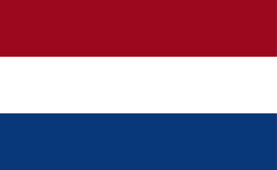 Dutch flag vector illustration. The national flag of the Netherlands.