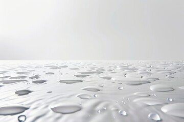Water drops on white background. 3d rendering, 3d illustration.