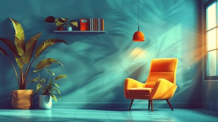 therapists cozy office with a comfortable chair perfect for mental health concept banner design