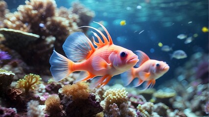 colorful, fishes, fish, nature, underwater, water, reef, sea, animal, undersea, blue, colourful, ocean, tropical, aquarium, background, multi colored, red, color image, aquatic, photography, wildlife,