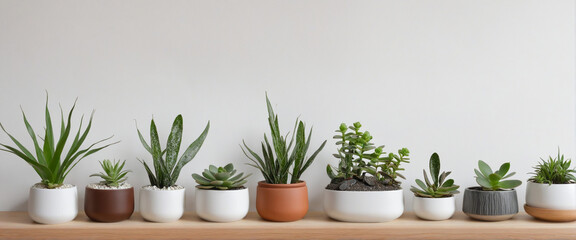 collection of succulents in various pots isolated on a transparent background - Powered by Adobe
