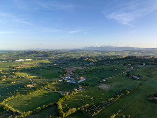 Fototapeta na wymiar central Italy view from above