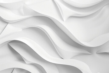 Elegant White Abstract Waves Background for Creative Design Projects