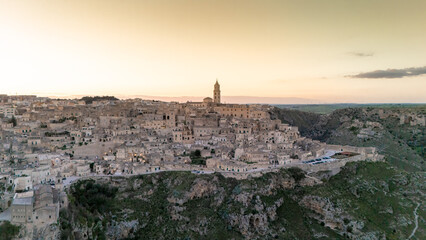 view from Murgia Timone of Matera