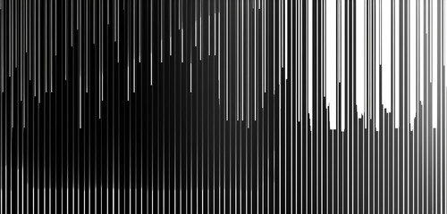 Minimalist barcode pattern captured in a classic black and white line design.