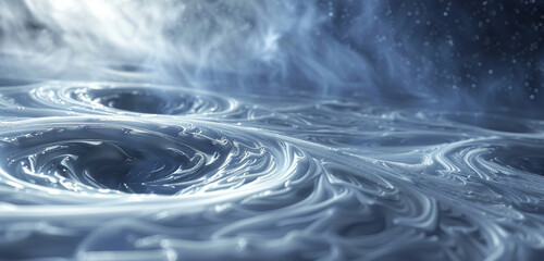 Otherworldly themes highlighted by ethereal silver mist floating in celestial swirls.
