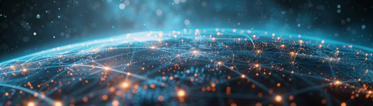 Artificial intelligence Cyber logo, immersive neural network graphics, augmented reality environment, electronic star clusters d95affeaccc.