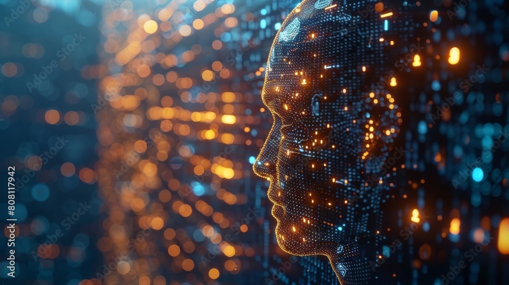 Poster the concept of artificial intelligence, machine learning, and modern computer technologies intersect