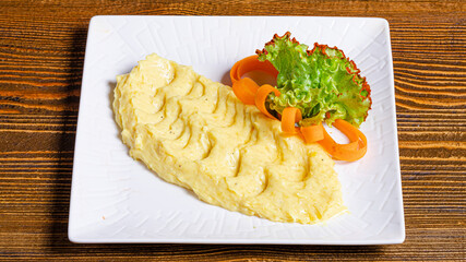 Mashed potatoes plate with vegetables