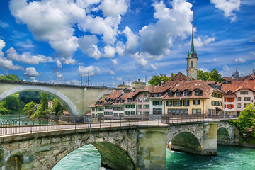 Bridge over the Aare river in Bern, Switzerland