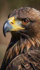Obraz premium Close-up of a Majestic Golden Eagle Staring Intently