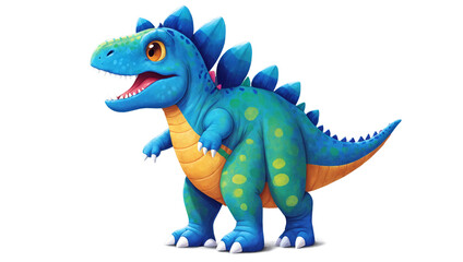 Fototapeta premium Colorful cartoon dinosaur illustration for children's books