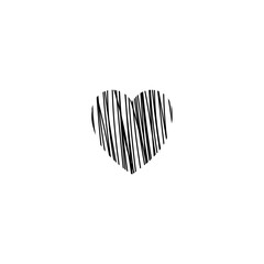 Abstract Scribble Heart
