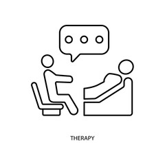 therapy concept line icon. Simple element illustration. therapy concept outline symbol design.
