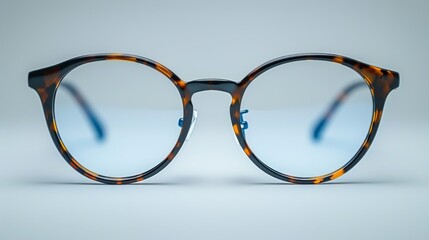 Picture of reading glasses with tortoiseshell frames on a white background