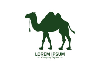 Arabic Islamic Camel icon logo vector design silhouette