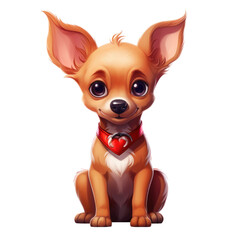 Cute Valentine Dog Clipart