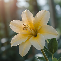 a yellow flower that is growing in the sun