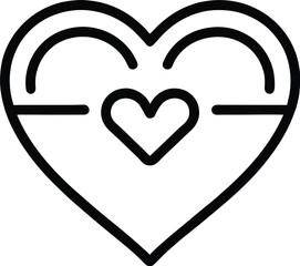 simple heart uniue vector