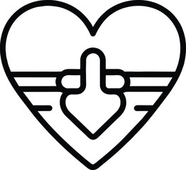simple heart uniue vector