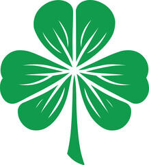 Three leaf clover illustration, Decorative green leaves