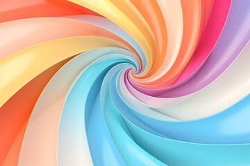 Fototapeta premium Psychedelic fractal colorful background, pattern, vibrant, decorative element, pastel soft colors